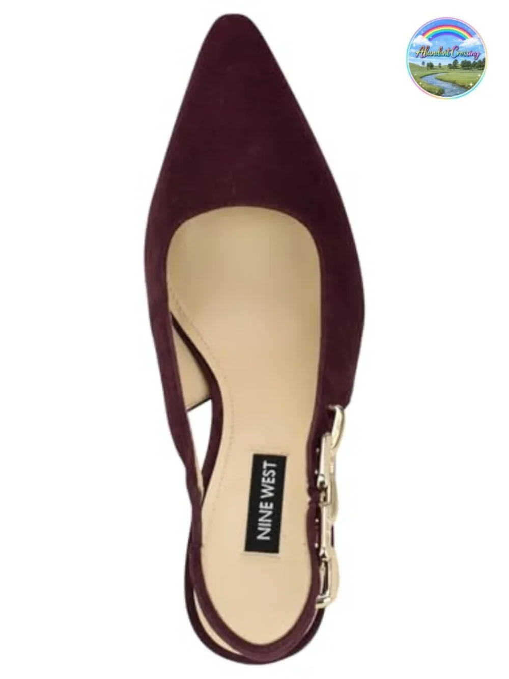 Nine West Veroni Suede Slingback Pumps Pointed Toe Stiletto